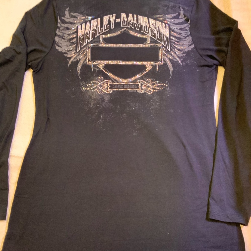 Harley Davidson mock turtle long sleeve shirt